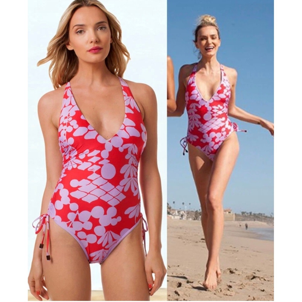 Trina Turk Bali Blossoms One-Piece‎ Swimsuit Size 8